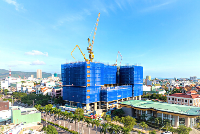 Tiến độ xây dựng căn hộ Grand Center Quy Nhơn tháng 12-2021